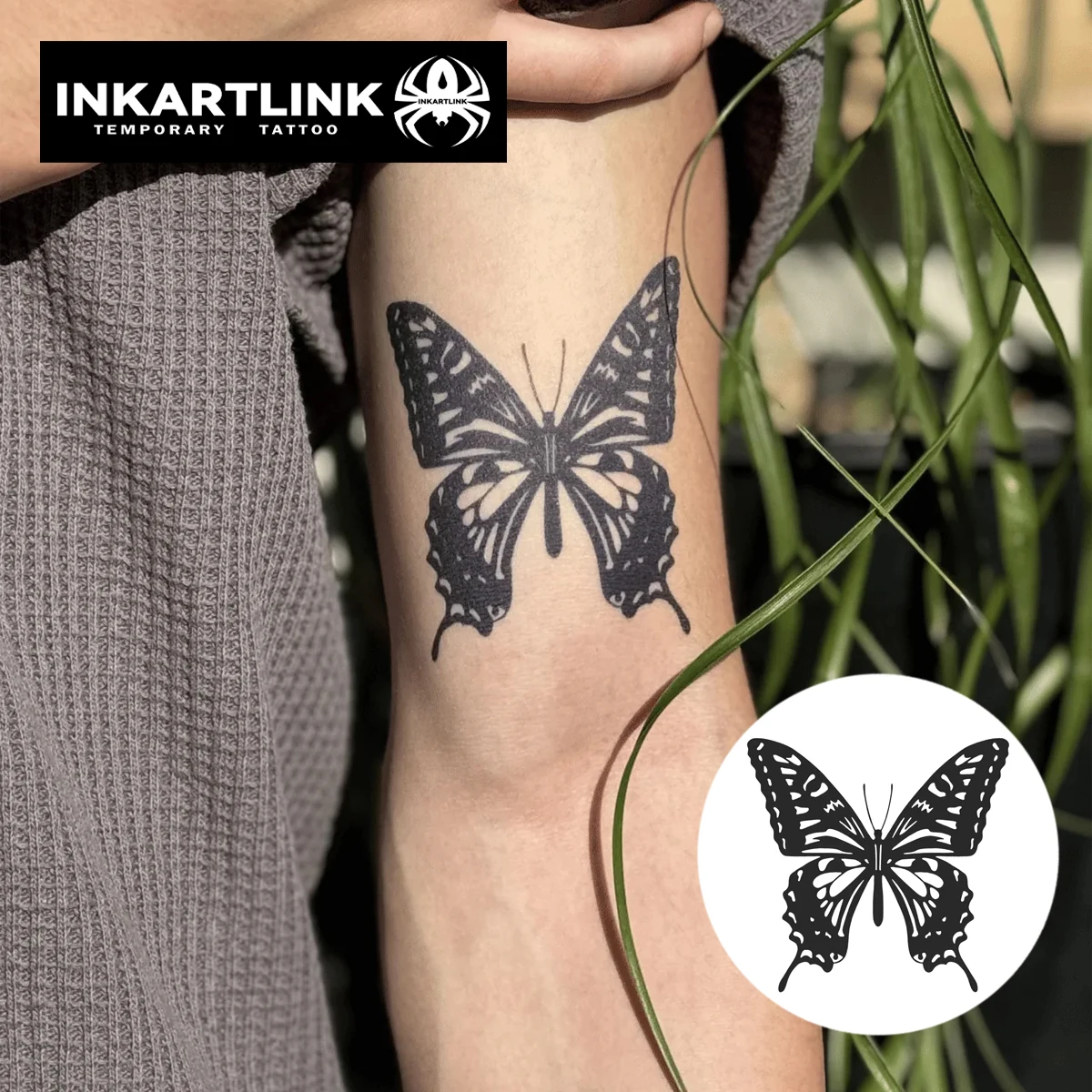 Butterfly Temporary Tattoo,Lasts To 15 Days New Technology Magic Waterproof Semi Permanent Sticker.