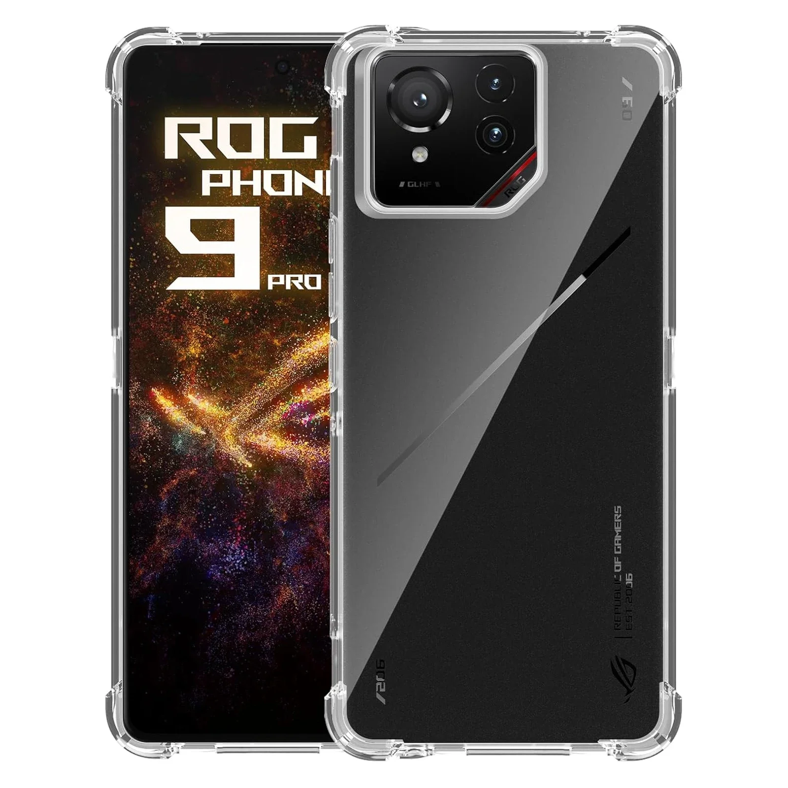 

For Asus Rog Phone 9 Soft TPU Transparent Phone Case for Asus Rog Phone 9 8 Pro Protective Cover Airbag Shockproof Cover
