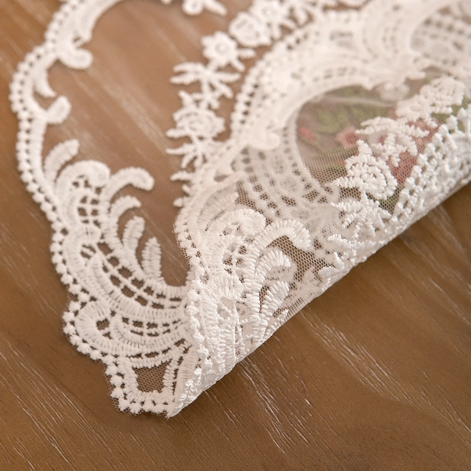 النمط الأوروبي الدانتيل تحديد الموقع المطرزة خمر الدانتيل طاولة القهوة حصيرة كوستر الغبار غطاء منشفة سطح المكتب فستان الحفلات #4
