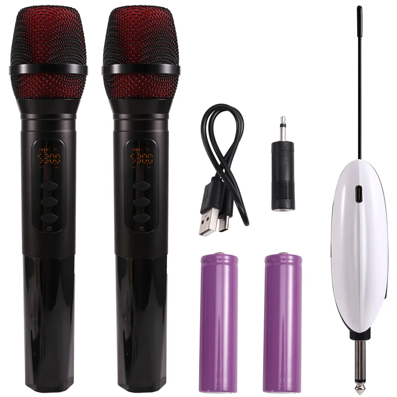 

ABUO-UHF Wireless Rechargeable Microphone Expander 6.5Mm Microphone Mixer Multi-Channel Input Expander