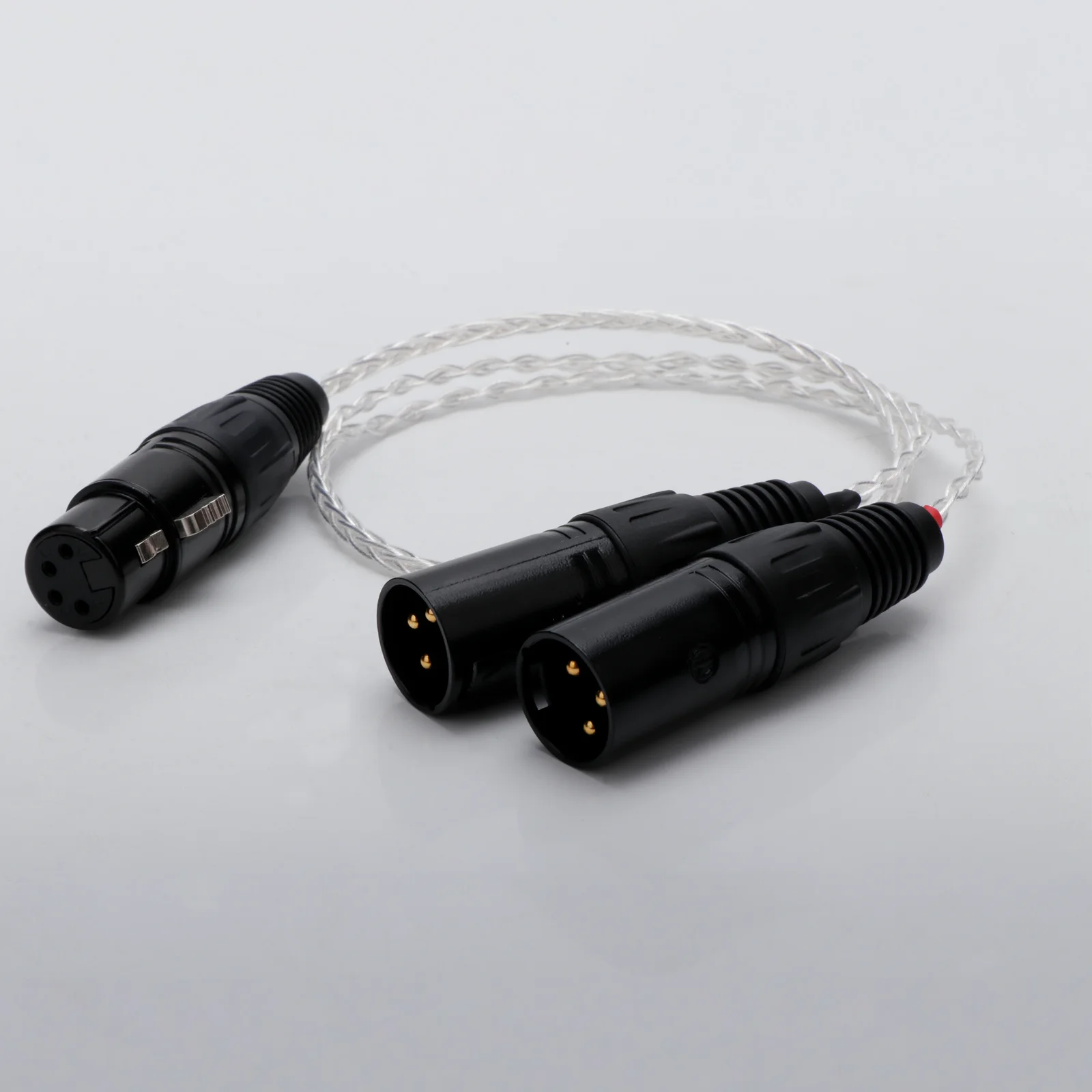 

HIFI 8Core Cable Two 3-pin XLR Female to 4 pin XLR Female Balanced Audio Adapter