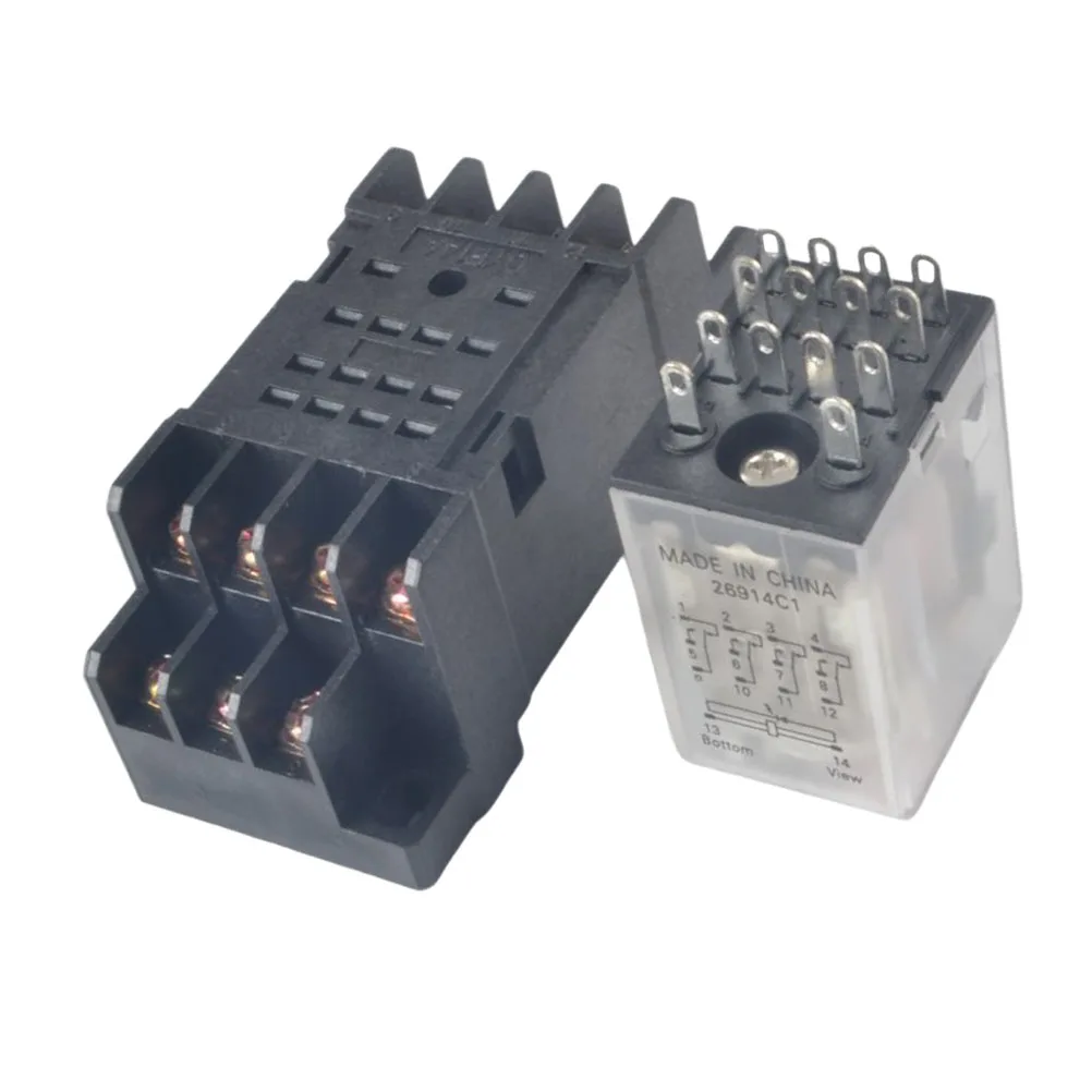 

Relay Set 12v Automotive Miniature Midget Car Electronic Socket for Motorcycle Alarm Horn Headlight Durable Current Control Low