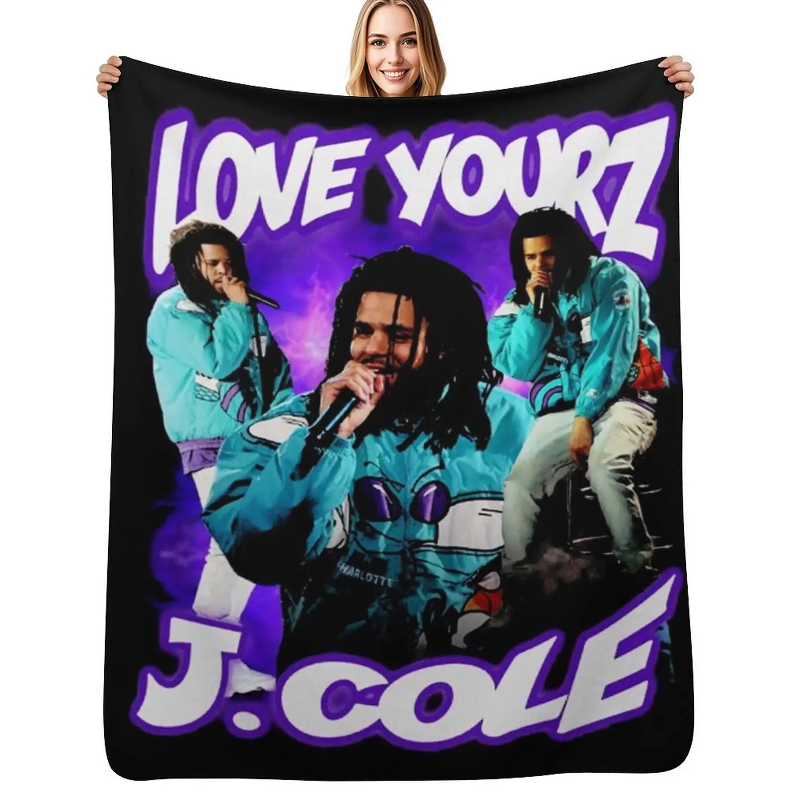 

Love Yourz J.Cole Vintage Throw Blanket anime Retros for sofa Blanket