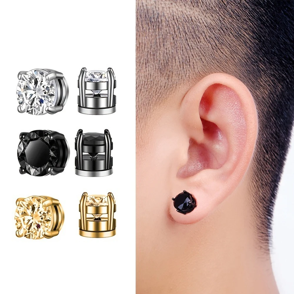 Crystal Magnetic Clip Ear Stud - Lifestyle Image