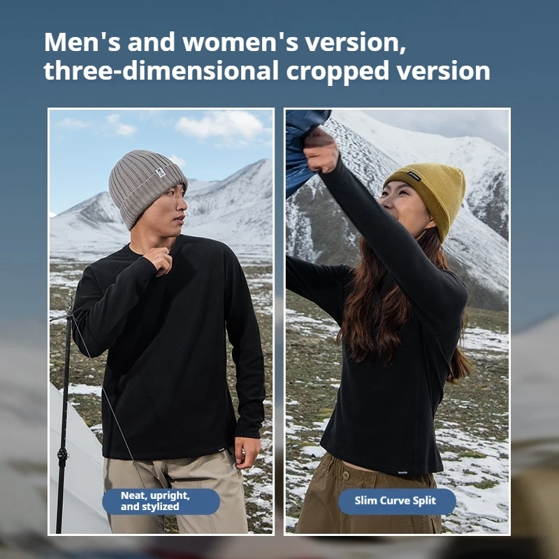 Naturehike Thermal Underwear Outdoor Hiking Travel Fleece Undershirt Breathable for Men Women Winter Warm Sports Clothes S-XXL