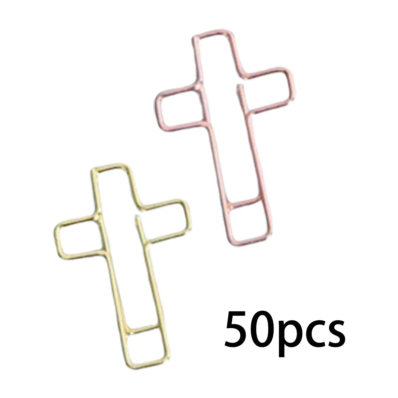 Creative Cross Shape Paper Clip Bible Journal Bookmarks Durable Gifts Notepad Mark Paperclip Binder Clips for Kids Students