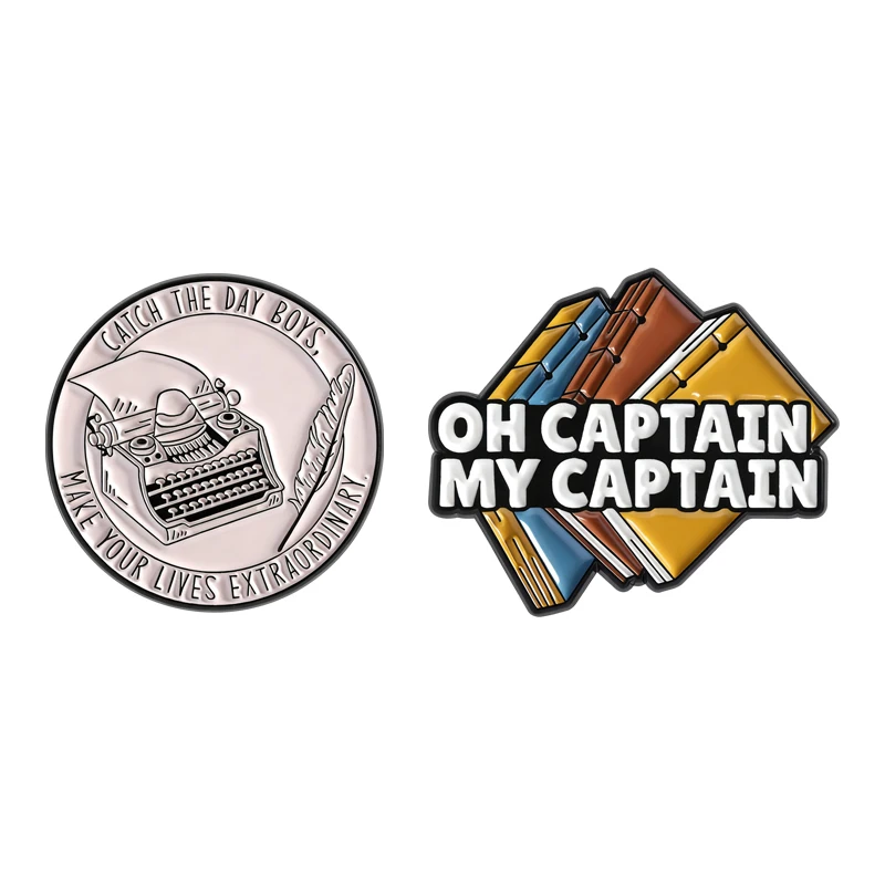 

Comedy Movie OH CAPTAIN MY CAPTAIN Enamel Pin CATCH THE DAY BOYS, MAKE YOUR LIVES EXTRAORDINARY Brooch Lapel Badge Jewelry Gift
