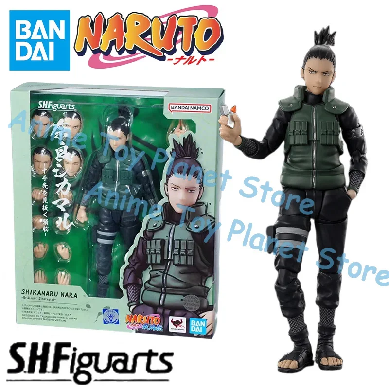

In Stock Bandai SHF NARUTO Shikamaru NaraModel Kit Anime Action Fighter Finished Model Original Box Toy Gift For Children