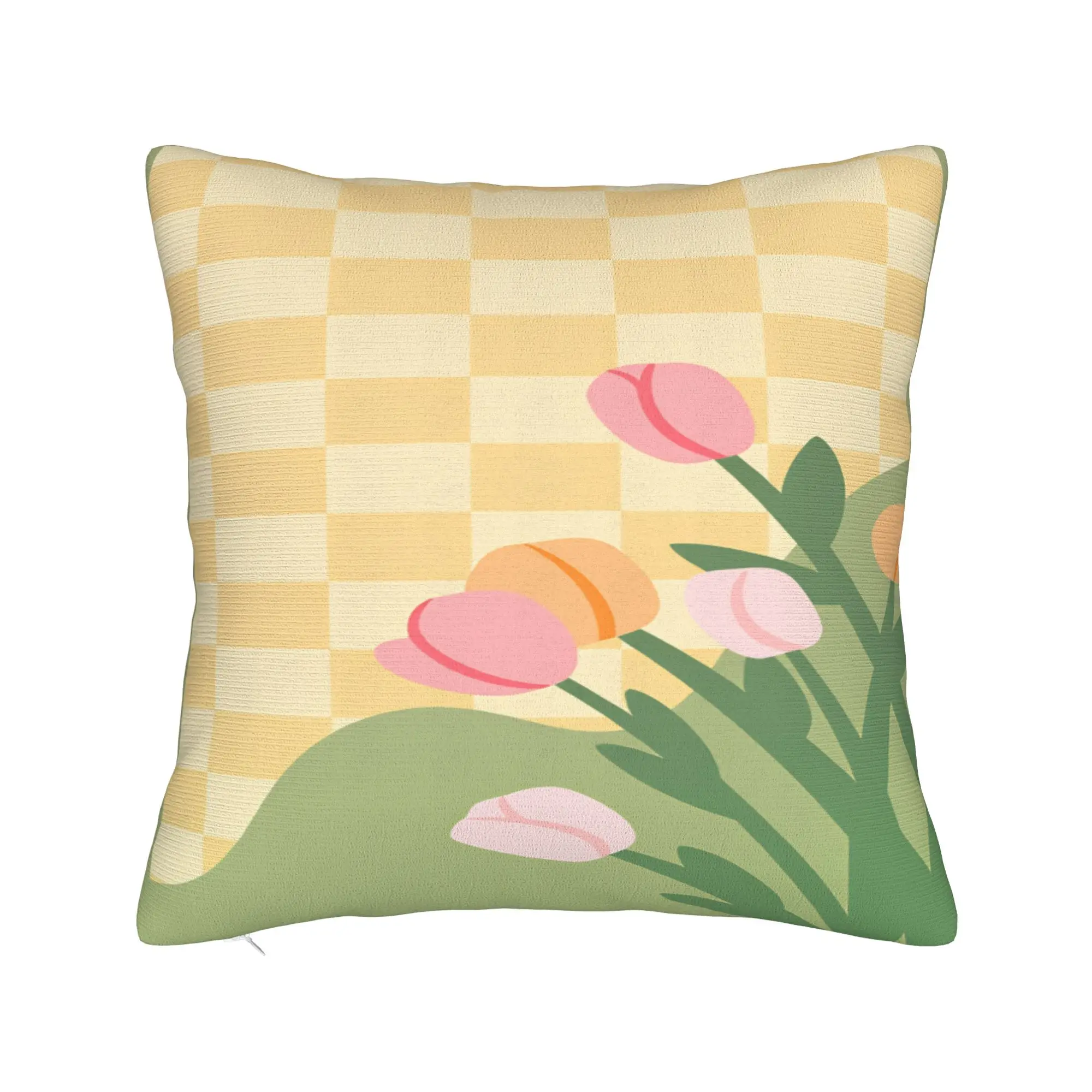 Pillow Cover Tulip Spring  Morden Pillow Case For Living Room Bed Chair Pillowcases