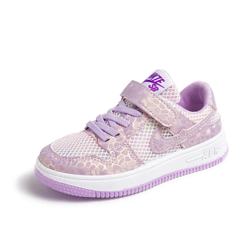 Girls' Spring New Sports Shoes Casual Soft-Soled Mesh Surface Running Shoes Girls' Low Top Kids Shoes