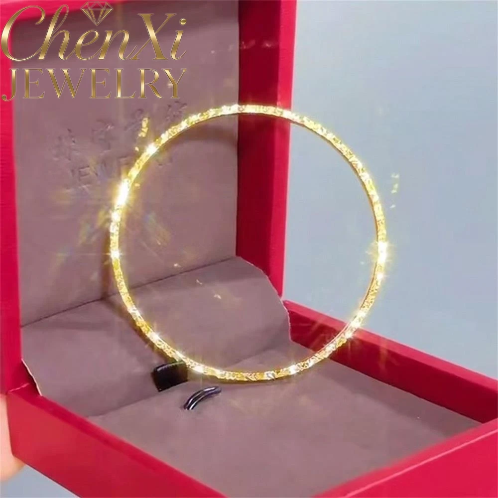 

High-End Sand Gold Crushed Ice Bracelet Luxury Quality Fashion Fine Jewelry Exquisite Elegant Popular Charms Best Young Gift