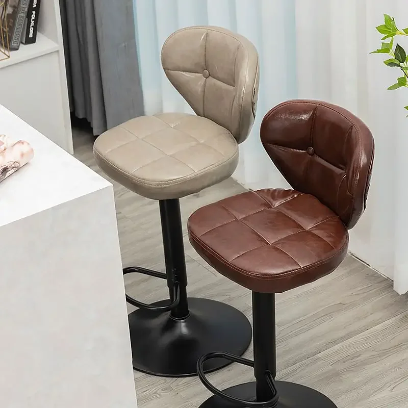 

Bar Chairs Lifting Rotating Modern Minimalist Backrest Bar Stools Home Front Desk Bar Chair Living Room Furniture High Stools