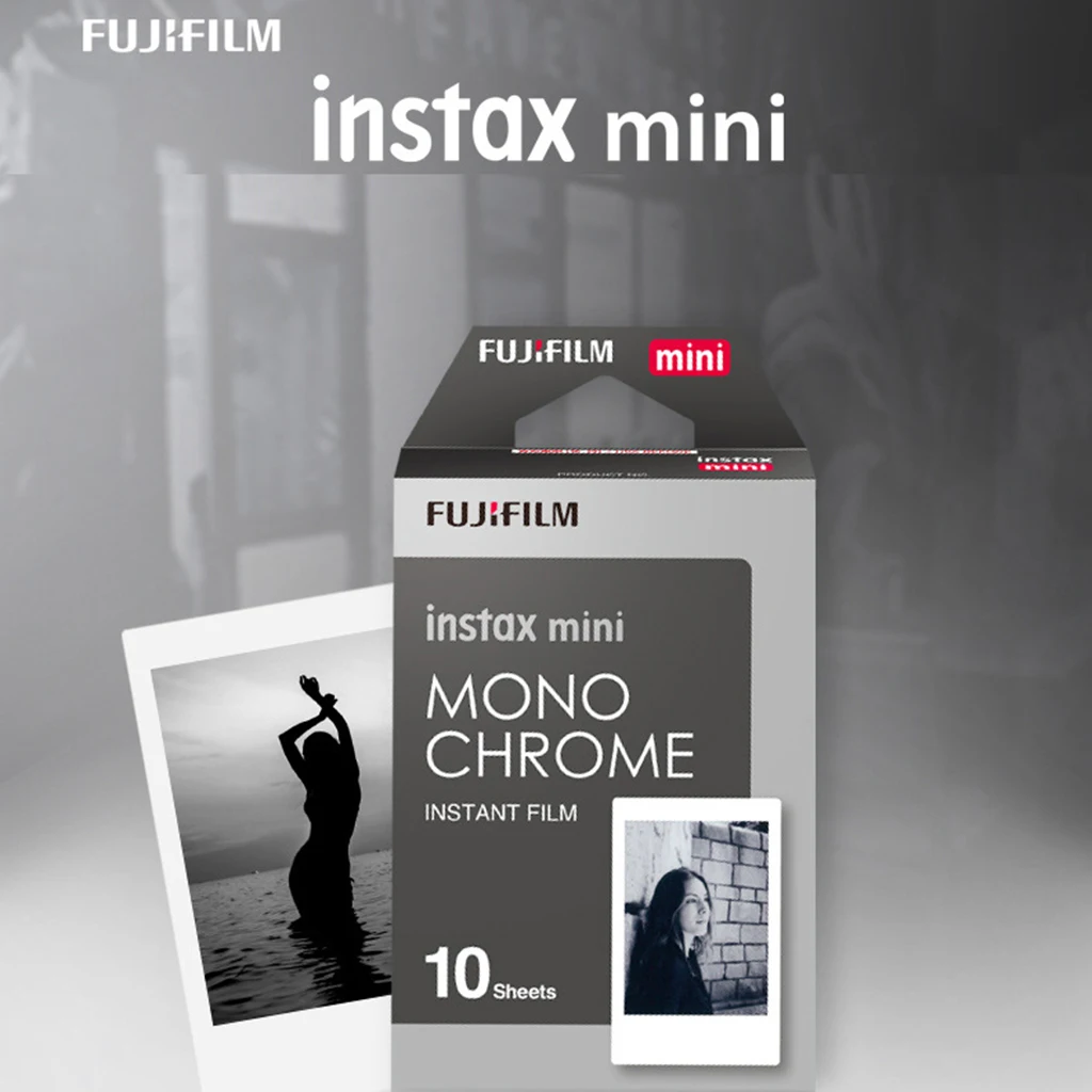 

10-60 Sheet Monochrome Film Fujifilm Instax Mini Film For Fujifilm Mini 13 12 41 40 11 SE Evo Instax Camera 3 Inch Instax Film
