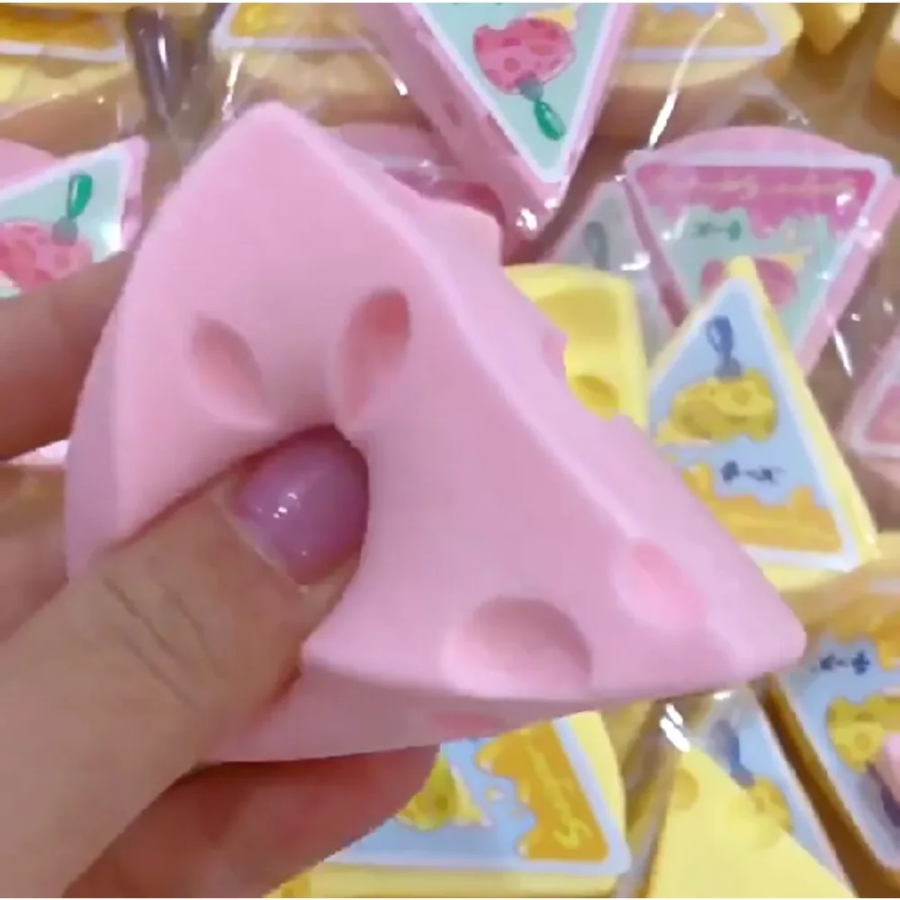 Squishy Gesimuleerde Kaas Brood Knijpspeeltje Zachte Stress Langzaam Stijgende Zintuiglijke Fidget voor Angst ADHD Autisme Cadeaus voor Kinderen