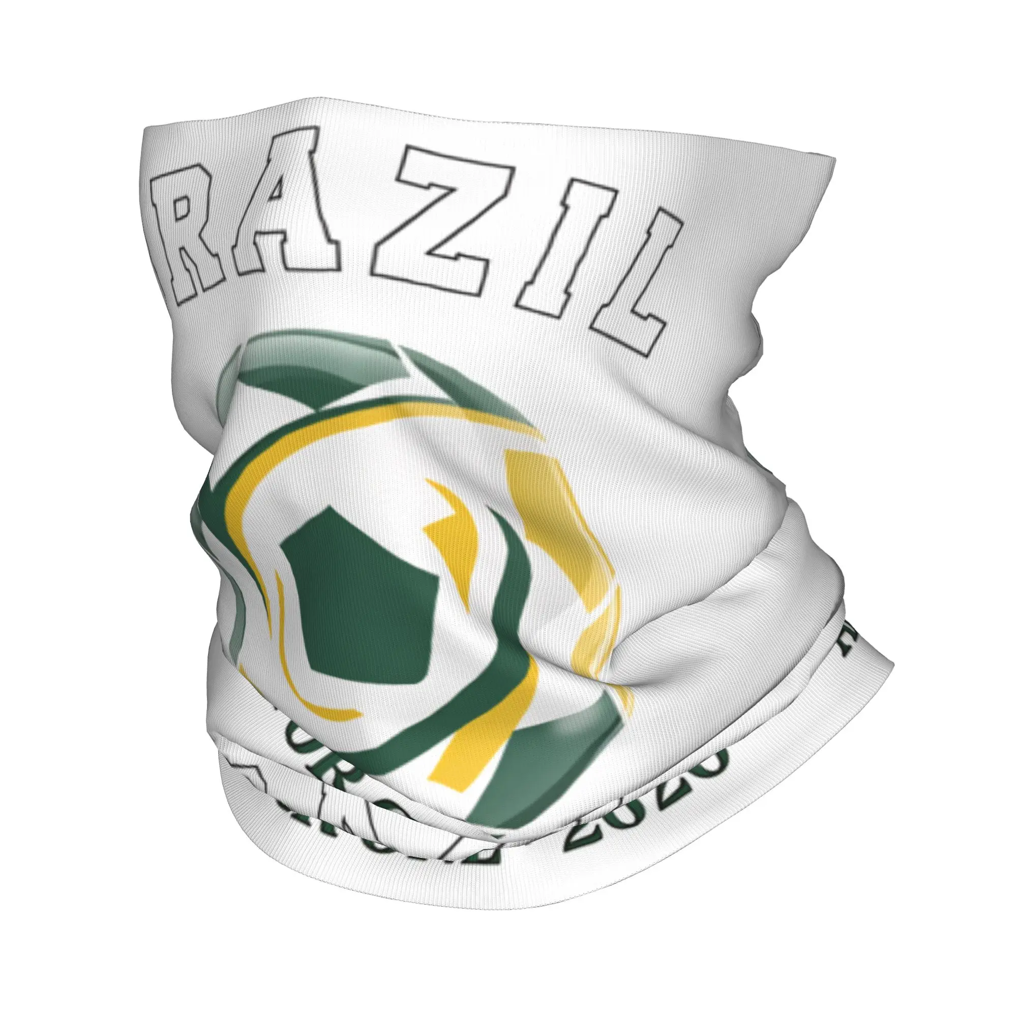 Pañuelo Multiusos de Brasil con Estampado de Fútbol 2026, Bufanda Envolvente para Ciclismo, Deportes al Aire Libre, Unisex, Adulto, Resistente al Viento