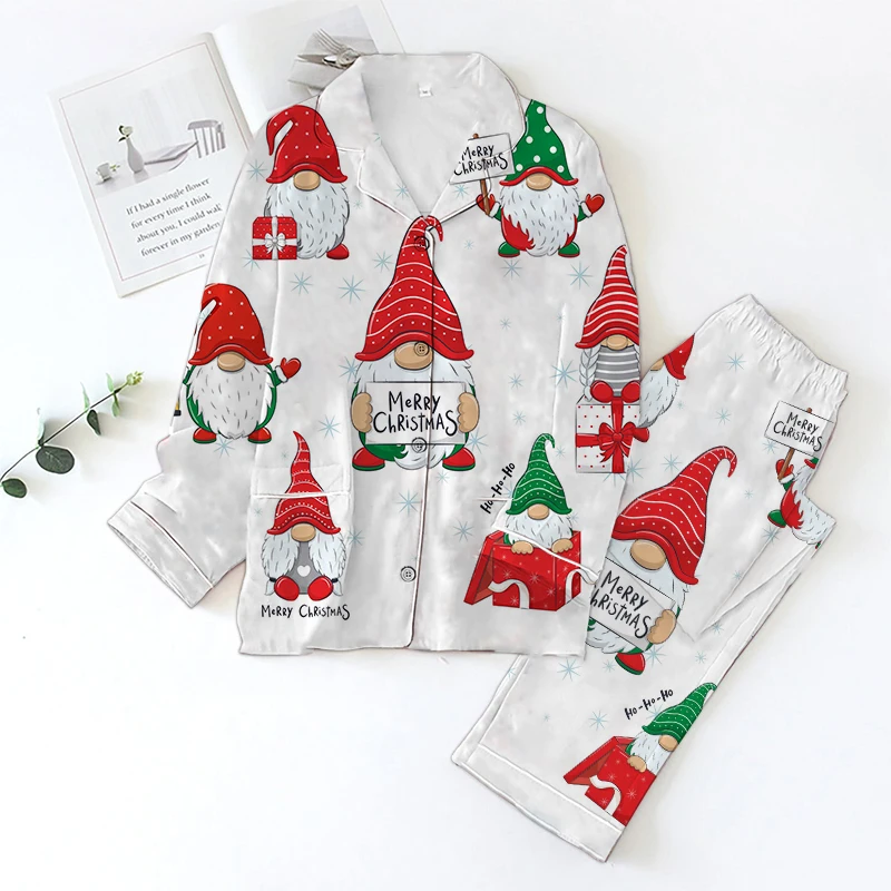 2024 Spring and Autumn New Christmas Custom Pajamas 3D Digital Printed Pajamas Couple Personalized Custom Pajamas