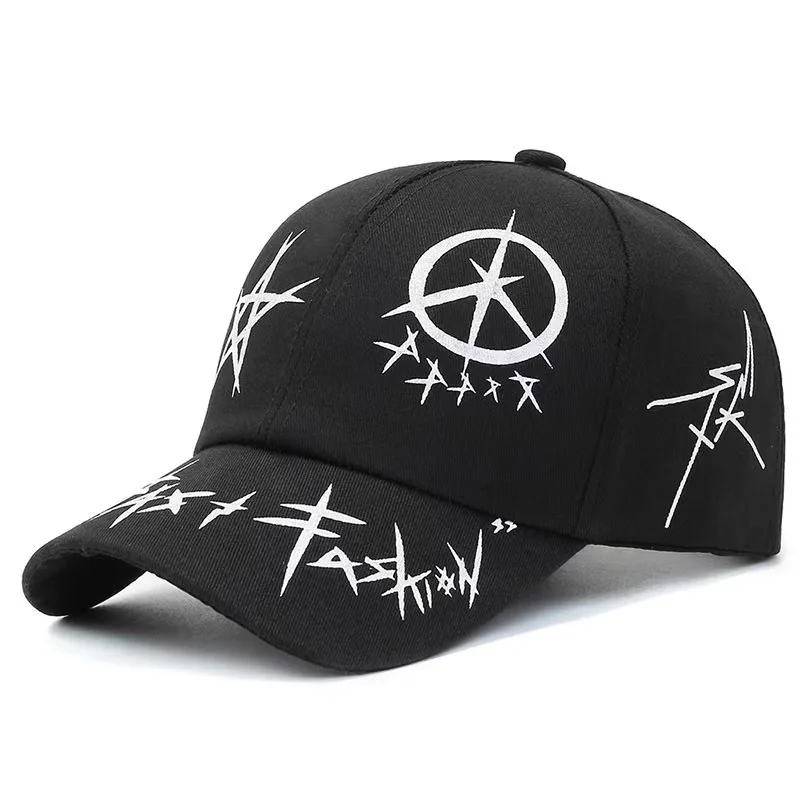 Unisex Letter Pattern Printing Snapback Baseball Caps Spring and Autumn Outdoor Adjustable Casual Hats Sunscreen Hat image 2