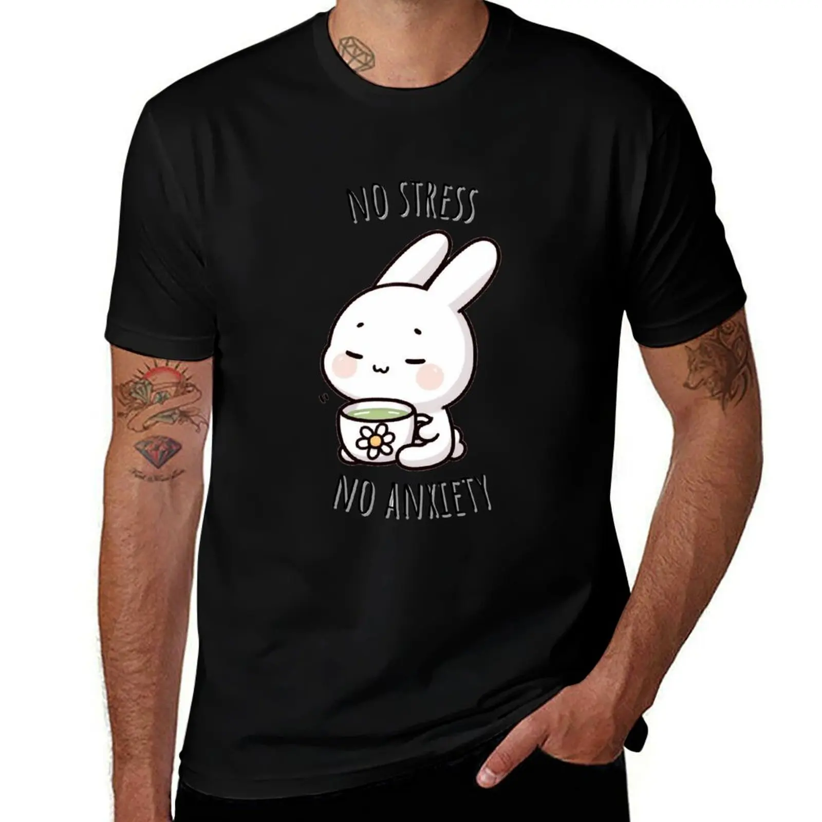البابونج الشاي الأرنب تي شيرت تي شيرت للرجل رجل تي شيرت الصيف تي شيرت