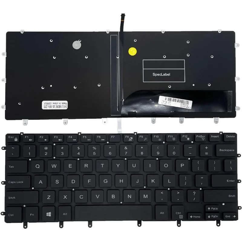 Teclado Retroiluminado Compatível com Dell XPS 9550 9560 9570 Inspiron 15 7558 7568 Precision 5510 M5510 5520 5530