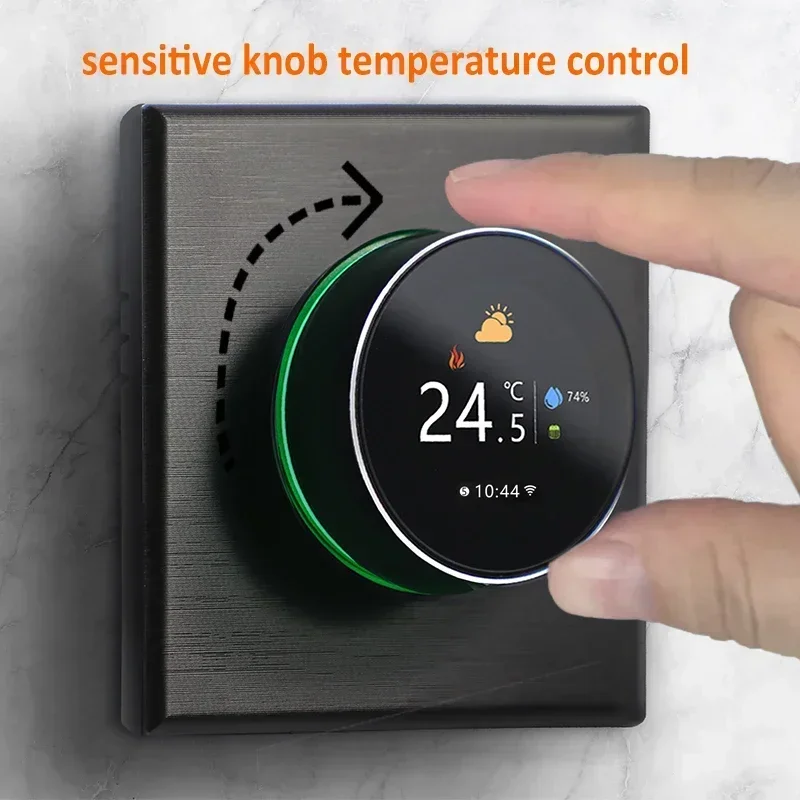 

In stock Tuya Knob Thermostat Floor Heating Controller Programmable Wifi Smart Thermostat For Water Heating