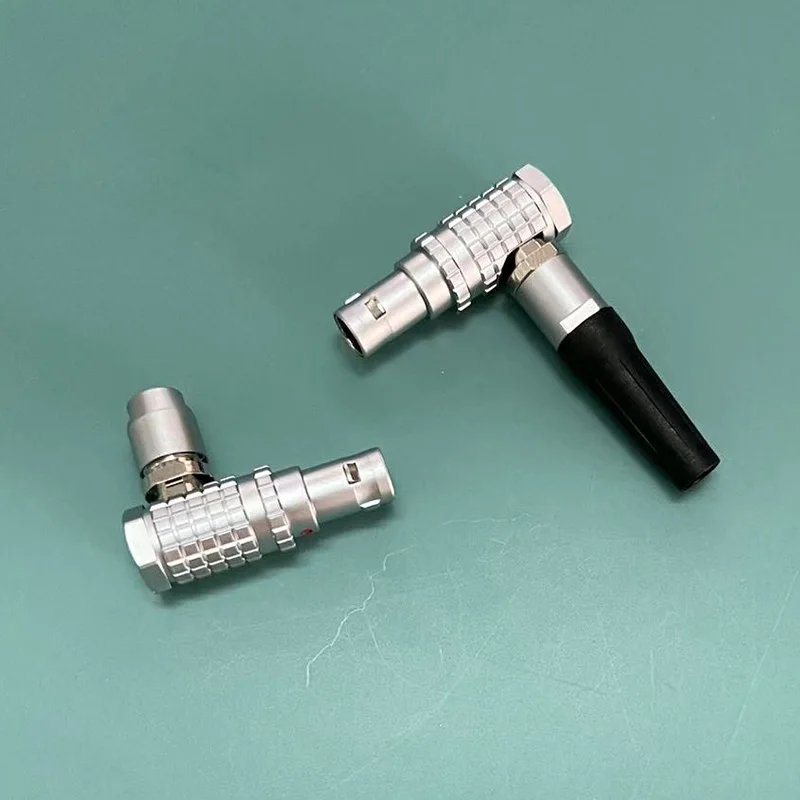 FHG 0B 2 3 4 5 6 7 9Pin Metal Circular Push-pull Self-Locking Connector Elbow 90° And key G Male Plug For Industrial Camera