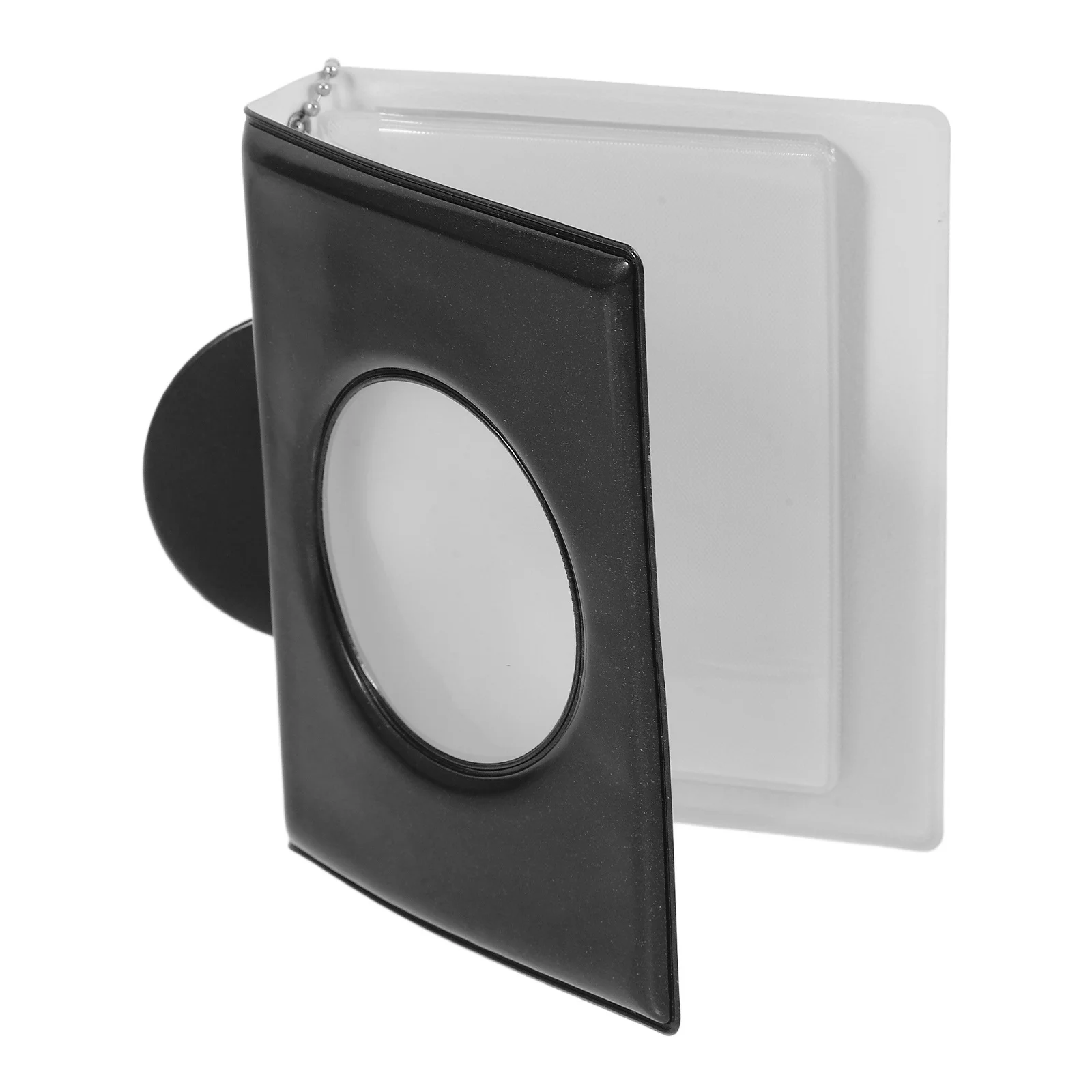 3-Zoll Mini Fotokartenhalter Buch Stilvolle Runde Hollow Out Tragbare Fotokartenbinder Album Fotokartenhalter