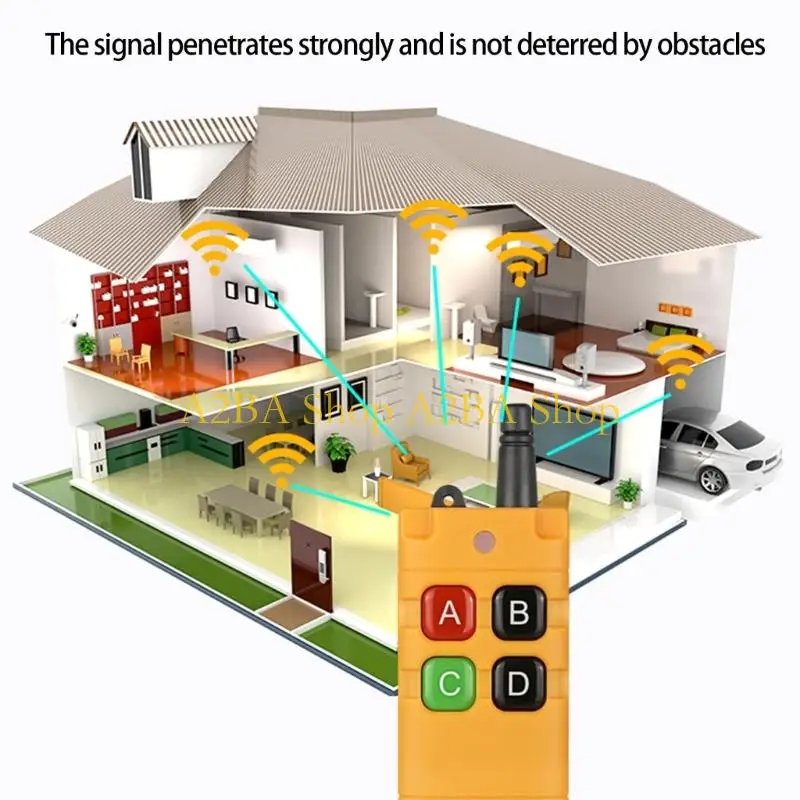 

A2BA Robust Industrial Remote Controller 315/433MHz Better Integrity And Waterproof Construction For Reliable Use