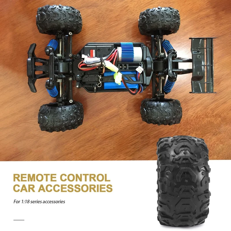 MACH-4PCS PX 9300-21 Rubber Tire RC Racing Car Tires 9300&9302 1/18 Scale On Road Wheel Rim Fit For RC Car