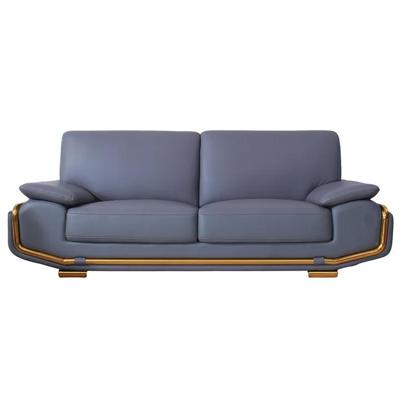 Modern living room leather combination sofa set, furniture factory foreign trade sofa