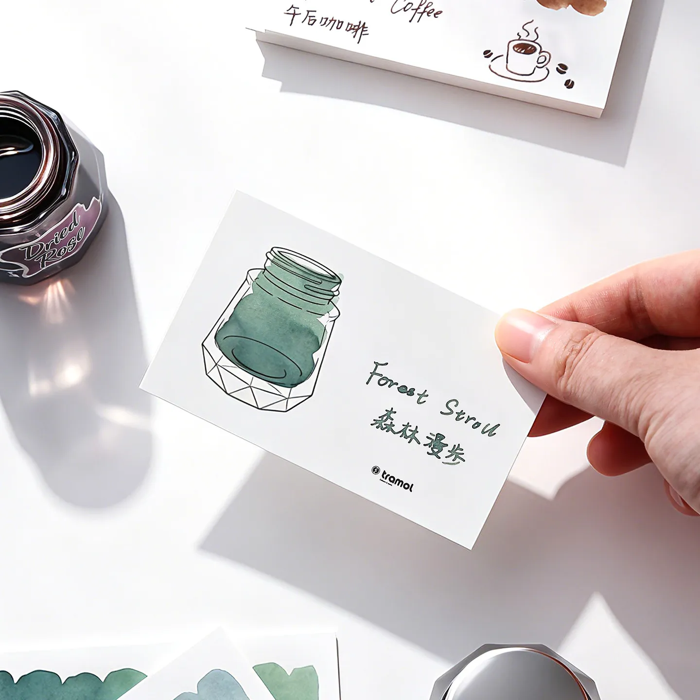 100 Sheets Sheen Fountain Pen Ink Test Cards 54x90mm Chromatography Paper Swatch Watercolor Paper School Supplies Stationery