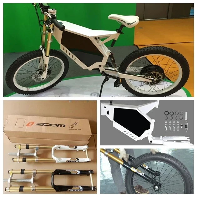 Motocicletta elettrica da 5000 W con freni a disco Batteria da 96 V 60 Ah Bici elettrica per bici da 170 mm