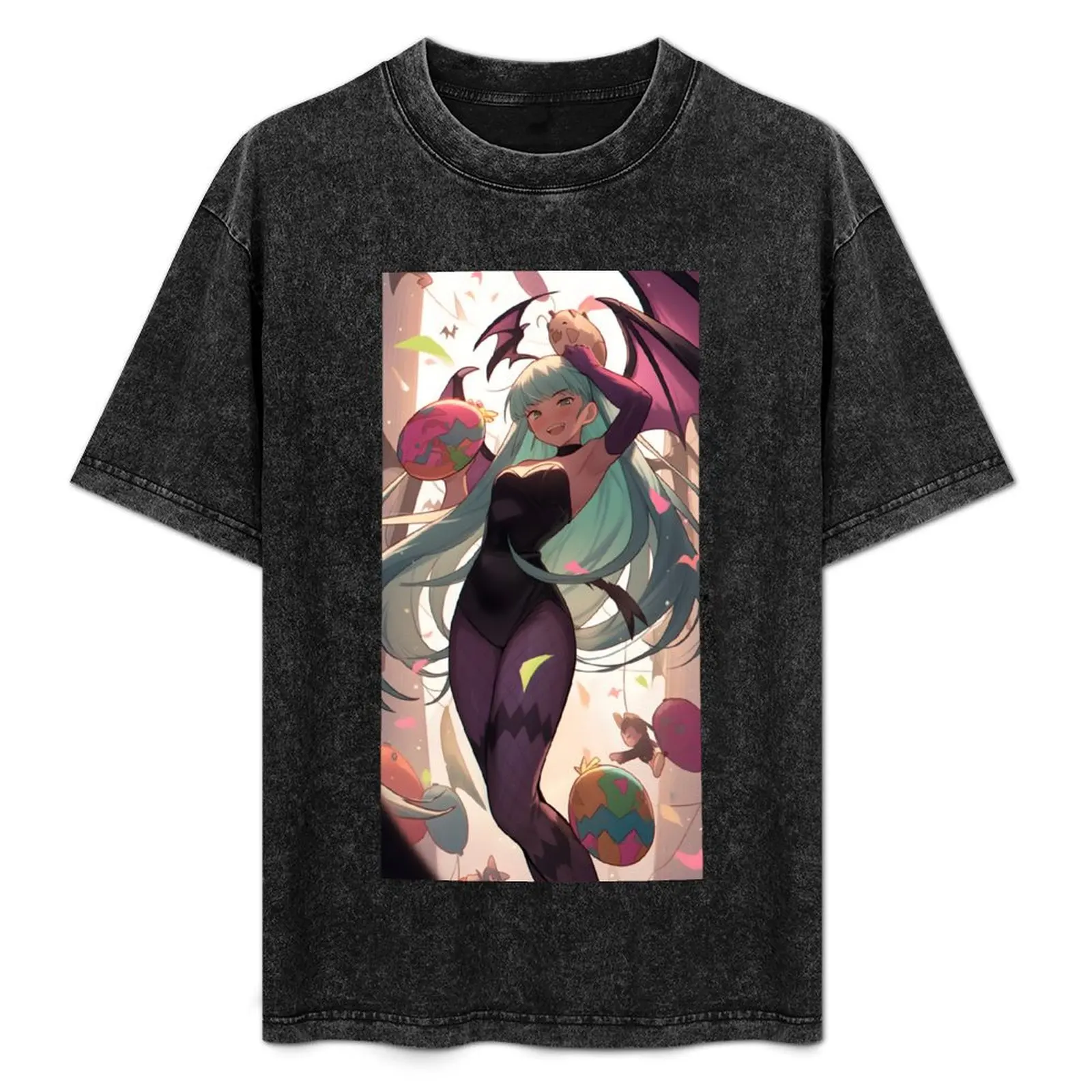 

Morrigan Aensland - Happy Easter Theme T-Shirt Summer Casual Loose T-Shirt