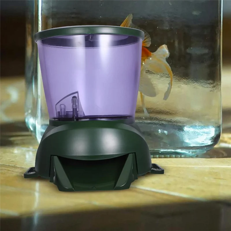 

Green Automatic Fish Feeder Large Capacity Powered Pond Dispenser Timing Aquarium Pellet Food 99 Days Pet Supplies