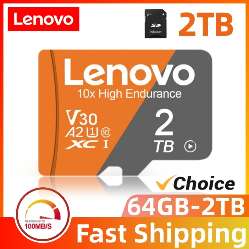 Lenovo Micro TF/SD Memory Card 2TB 1TB V30 U3 128GB 512GB SD Card SD/TF Flash Card Class 10 Memory Card For Nintendo Switch