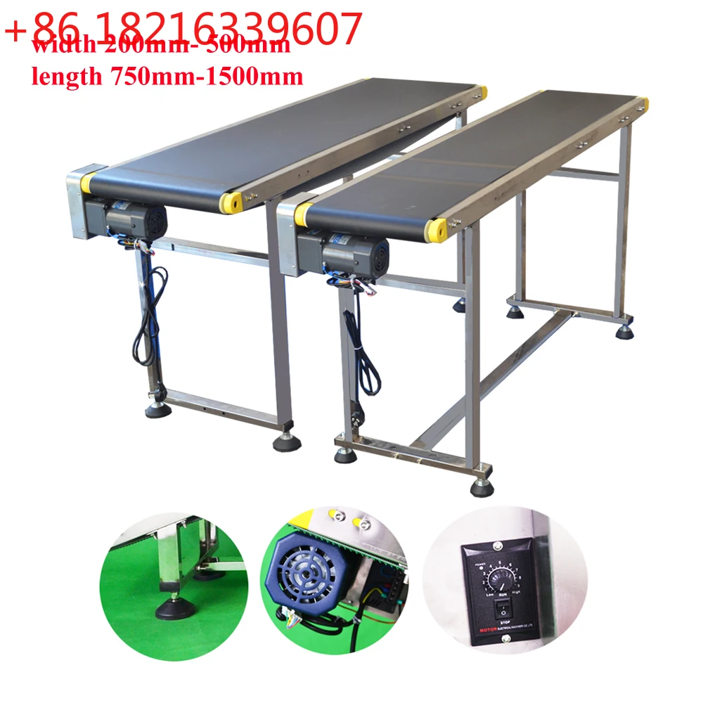 

Stainless Steel Bottle Conveyor Belt Sticker Vending Machine 1M 1.5M Length Adjustable for Food Inkjet Printing Marking Tool