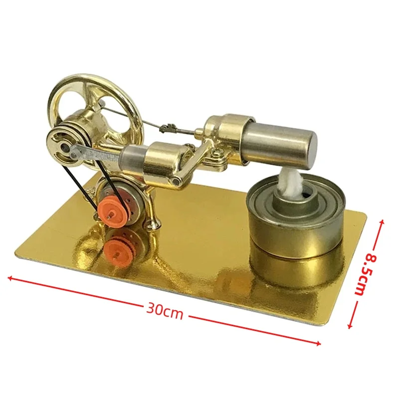 Steampunk Mini Hot Air Stirling Engine Motor Model Toy Stream Power Physics Experiment Model Educational Science Toy Gift Kids