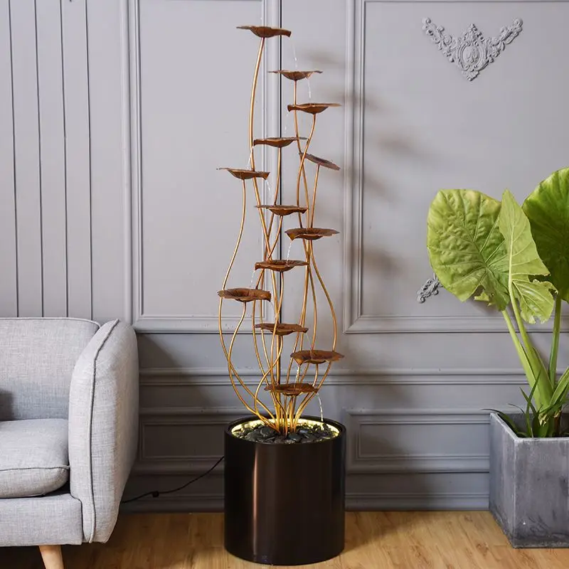 Indoor living room floor-to-ceiling running water fountain landscape decoration TV cabinet ornament porch decoration