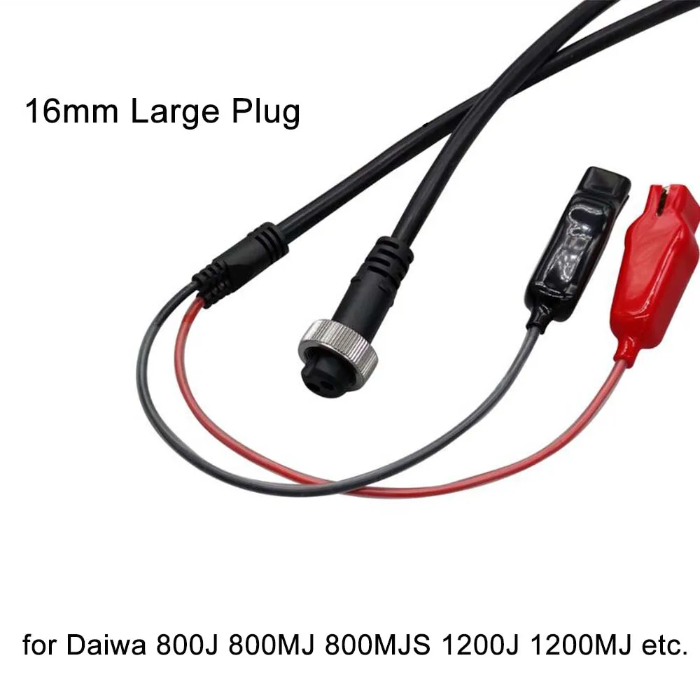 3M Power Cable Battery Connecting Line for Daiwa 800-1200 Electric Fishing Reels Power Cord Double Connectors