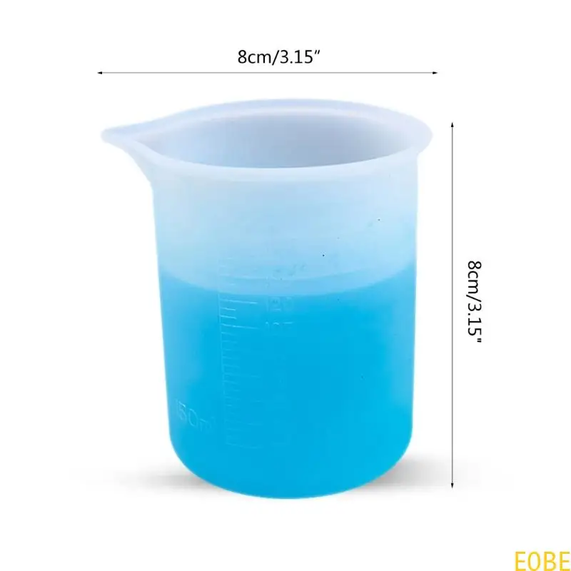 e0be nonstick ซิลิโคนผสมถ้วยเรซิ่นวัดถ้วยเครื่องมือ Epoxy Mixing Cup