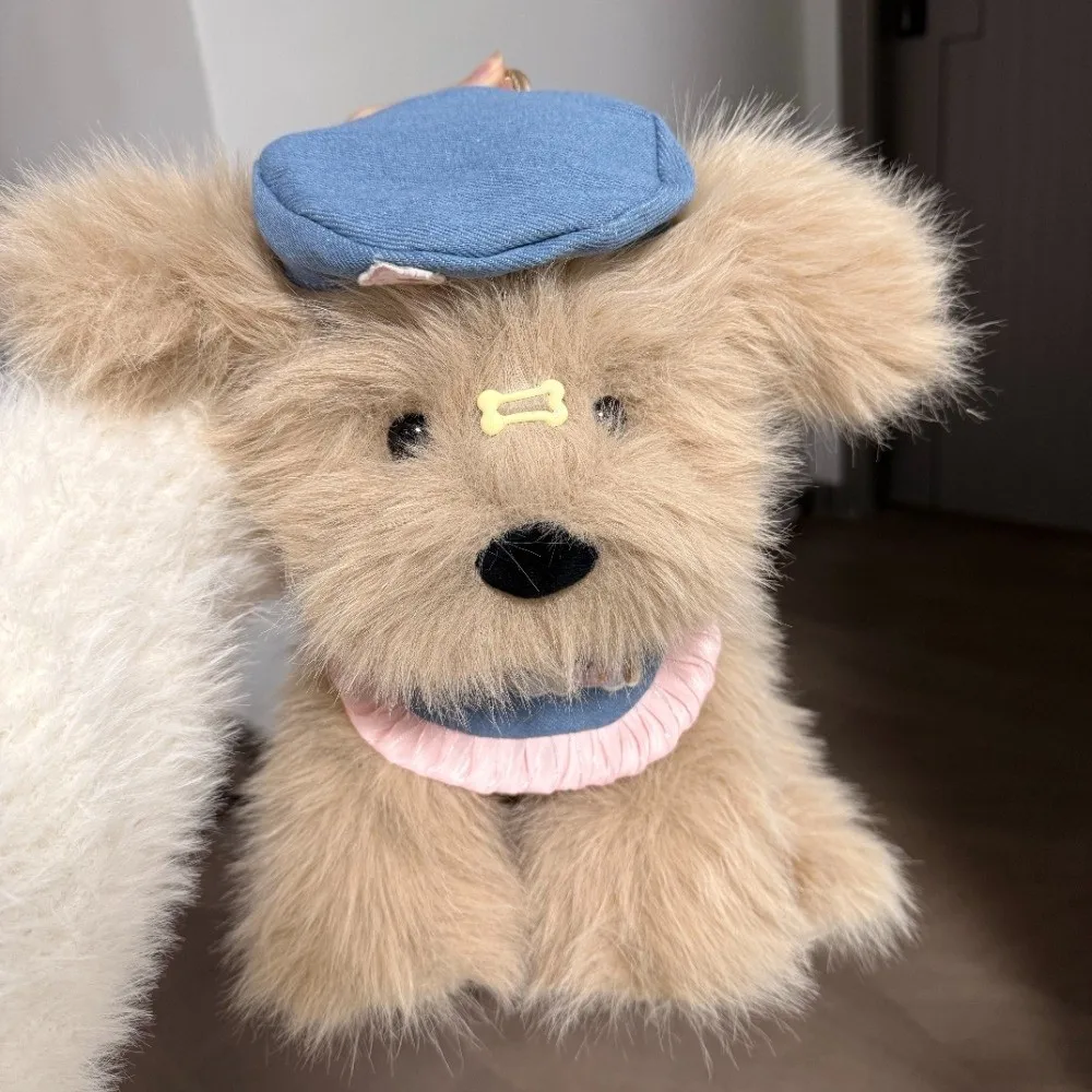 Mochila creativa Kawaii para cachorros, mochila suave y esponjosa para perros, bolso escolar peludo de gran capacidad con relleno de animales, regalos de cumpleaños