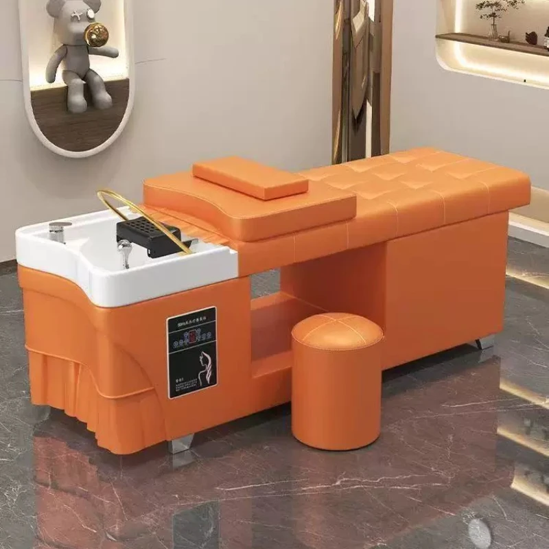 Luxury Ergonomic Shampoo Bed Cosmetology Reclining Minimalist Shampoo Bed Designer Multi-functional Lavacabezas Barber Equipment