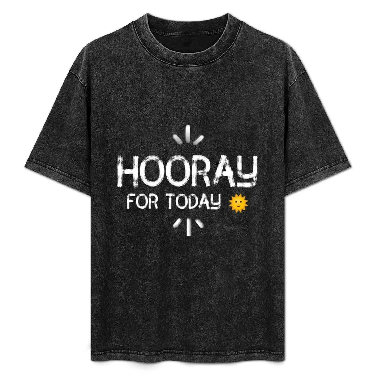 

hooray for today T-Shirt Simple Solid Color Crew Neck Tee