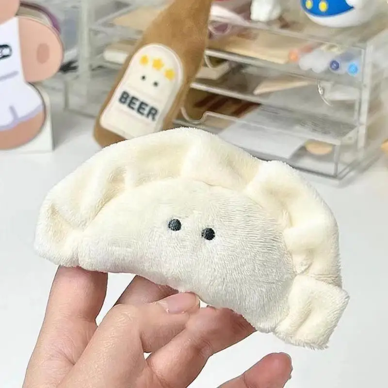 Plush Dumpling Keychain Charm Lovely Dumpling Ornament Pendant Funny Stuffed Plushie Toys Dumpling Keyring Backpack Decoration