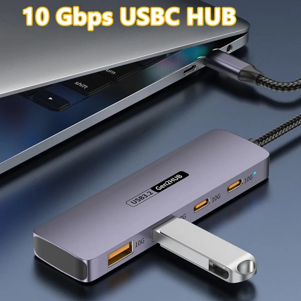 MZX 10Gbps Dockingstation USB 3.2 C-Hub Gen 2 Typ-C Splitter Konzentrator 10G Dock für Notebook PC Laptop Zubehör Hubs