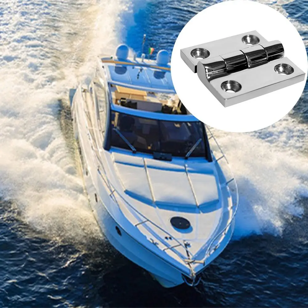 

Петли из нержавеющей стали 38/40/50 мм, твердые литые зеркальные петли для лодок с 4 отверстиями, прочные квадратные литые петли