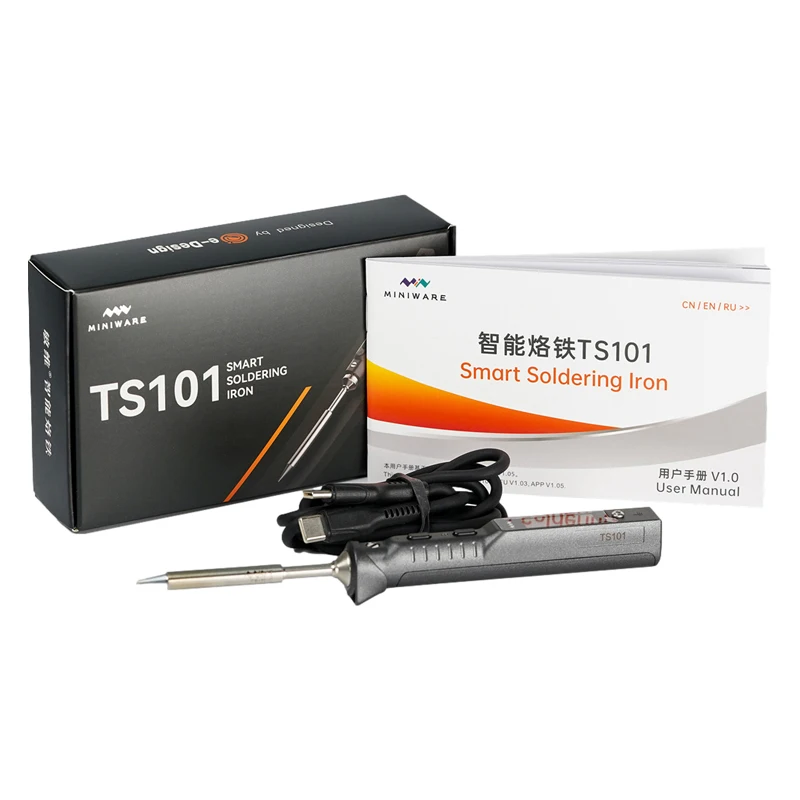 TS101 MINI OLED 65W Digital Electric Portable Smart Soldering station Kit with TS100 Original Replacement Iron Tip