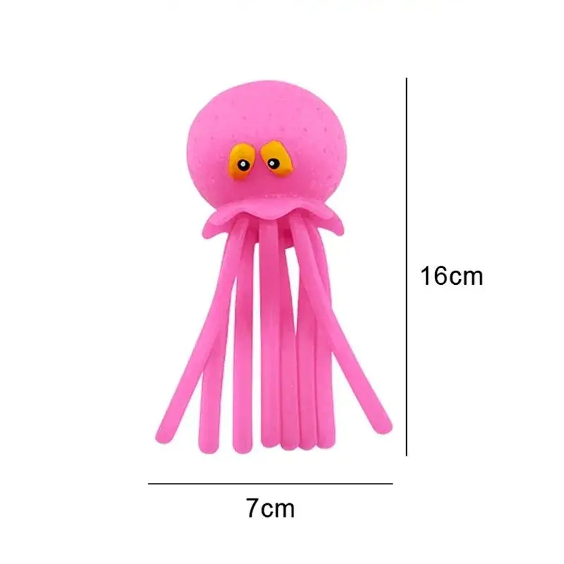 Water Absorbing Sponge Octopus Soft Bath Toy Squeeze Spray Water Play Stress Relief Summer Swimming Kids Creative Gift