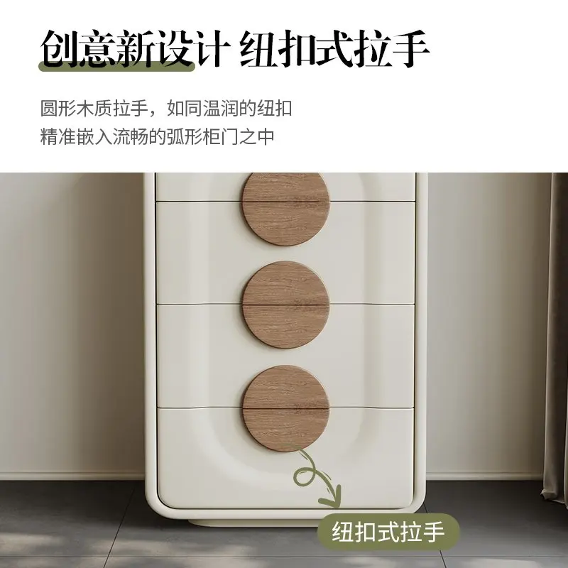 Living room vertical cabinet partition sofa wall side cabinet bedroom solid wood bedside storage cabinet