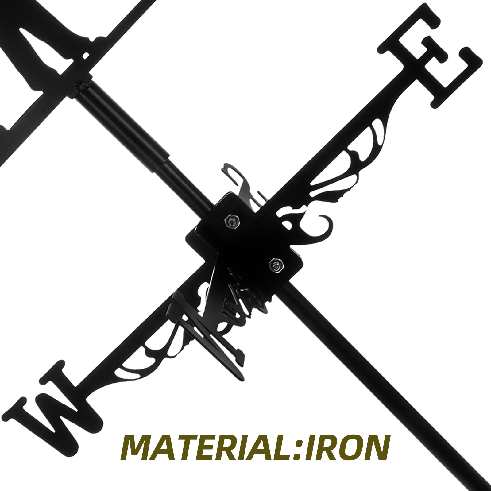 

1 set 1 Set Iron Elephant Decor Weather Vane Durable Metal Wind Indicator Yard Ornament Garden Tool For Shed Outdoor Decor