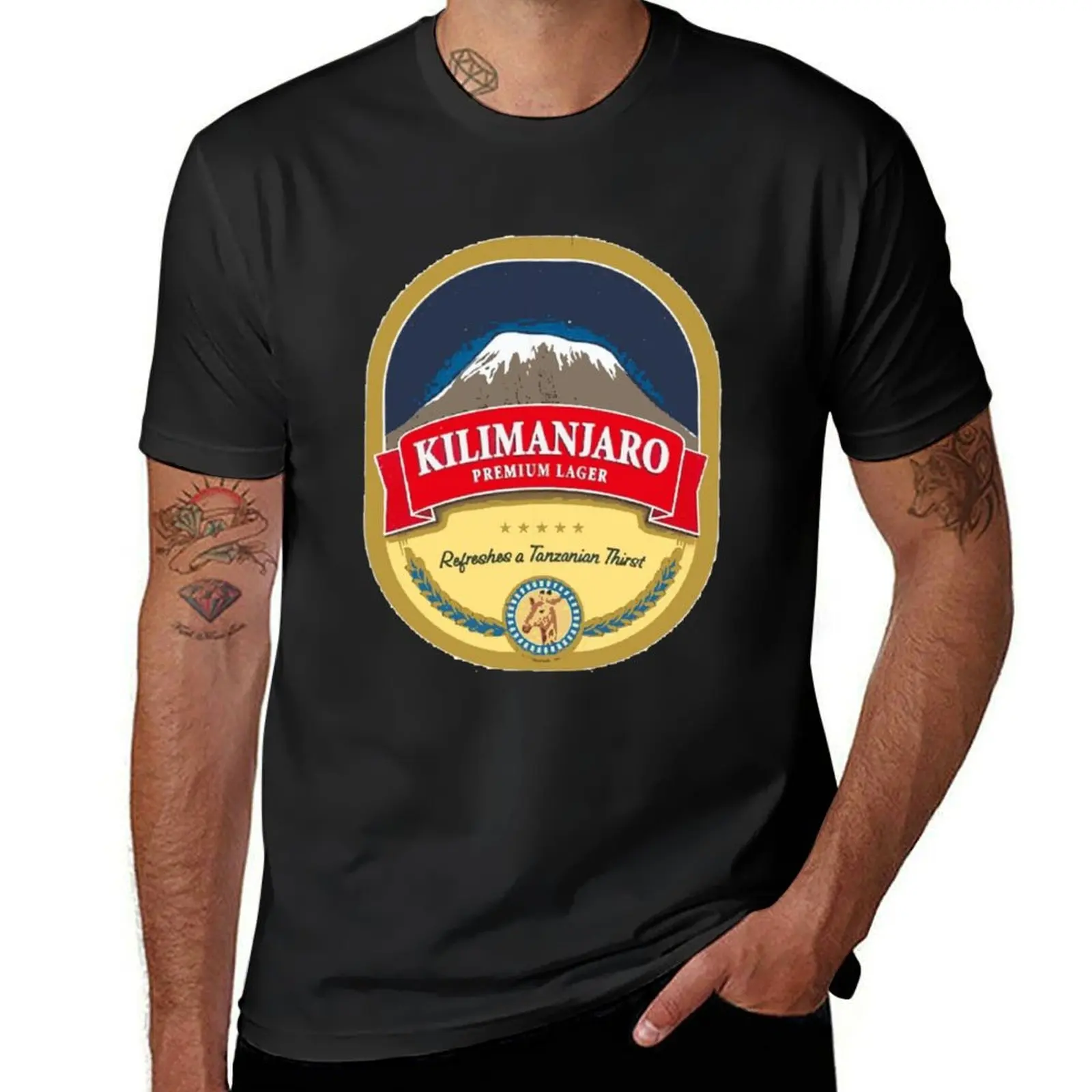 Kilimanjaro Lager 69 T-Shirt plus sizes vintage clothes Men's t-shirts